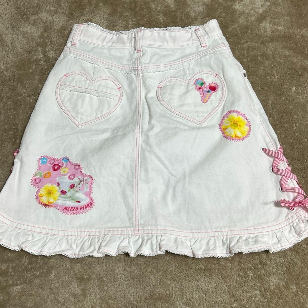 春　160㎝　メゾピアノレトロスイーツ柄スカート