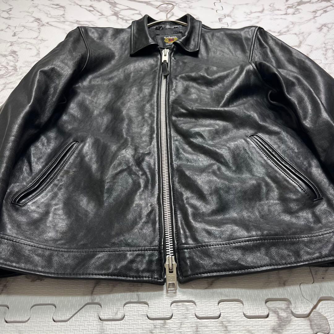 羊革/XLsize/美品✨ schott シングルライダース 希少モデル 黒