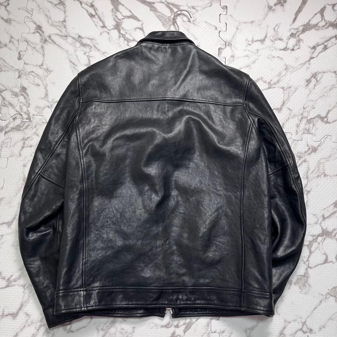 羊革/XLsize/美品✨ schott シングルライダース 希少モデル 黒