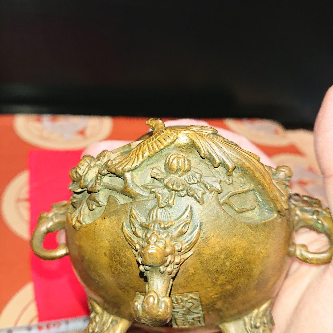 乾隆年製、銅製香炉レトロ