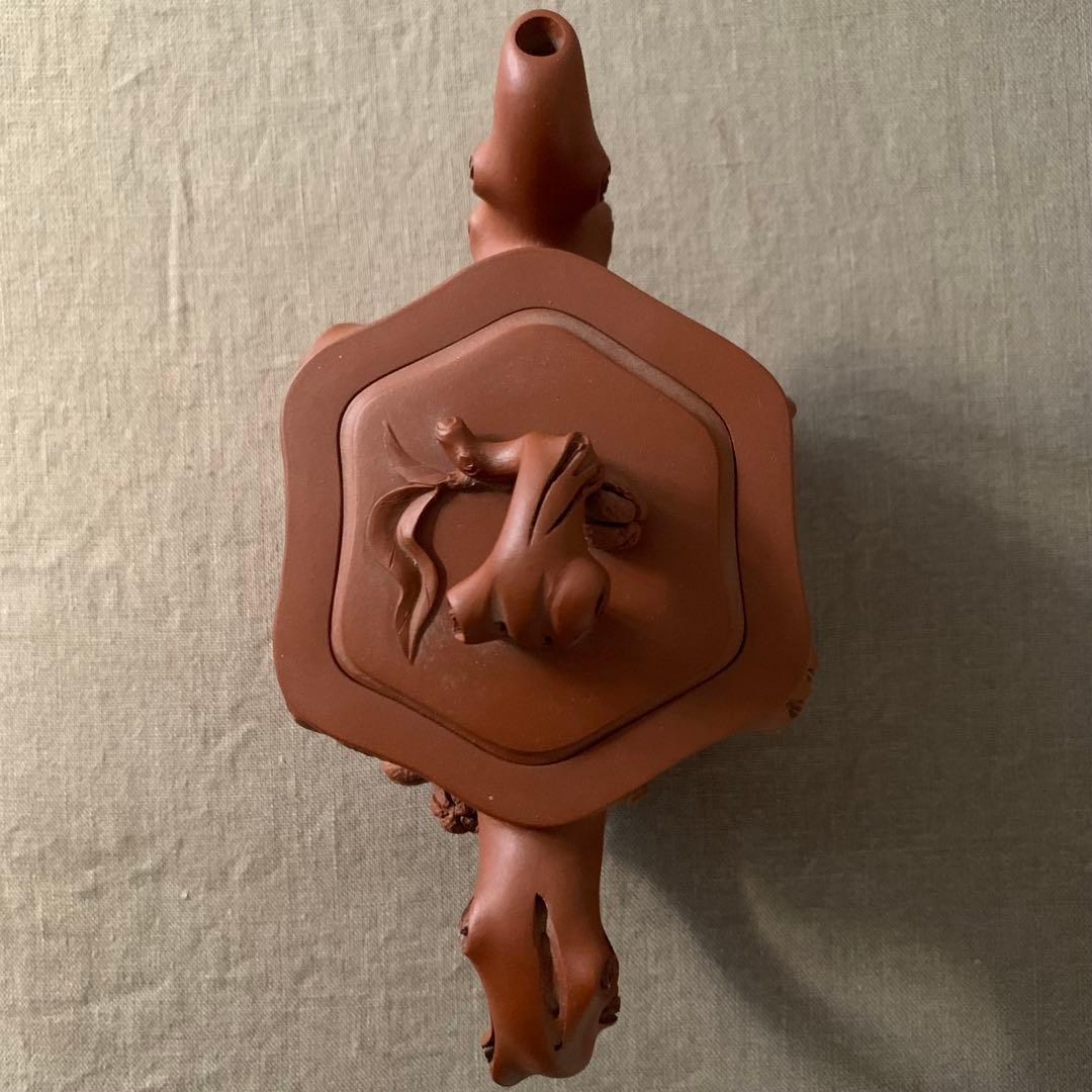 新品　紫砂　在銘　中国茶器　急須　宜興窯　古美術　年代物　古宜興紫砂