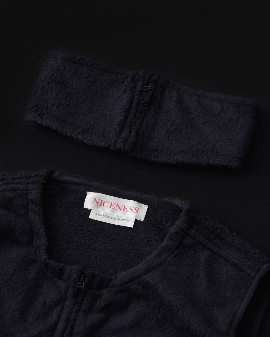 新品NICENESS 22AW別注ワイルドシルクボアベストWALTER