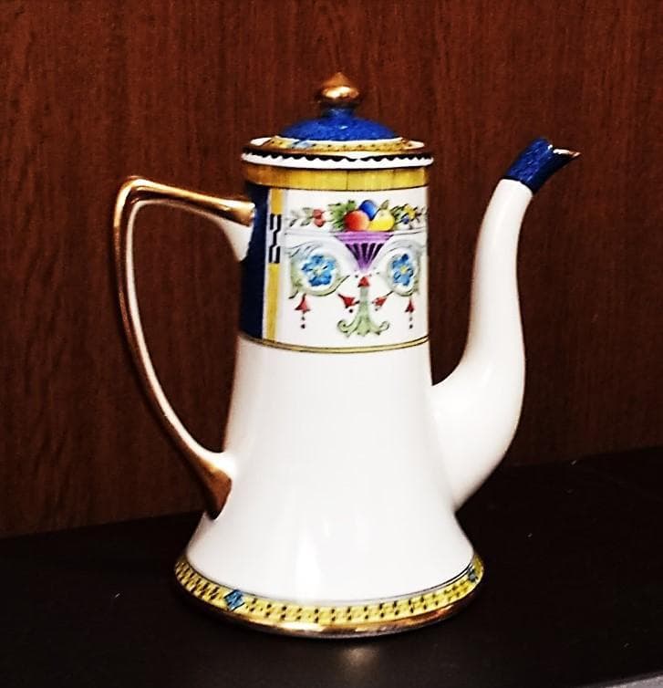 セール‼超美品 アールデコ オールドノリタケ　コーヒーポット 藍ラスター