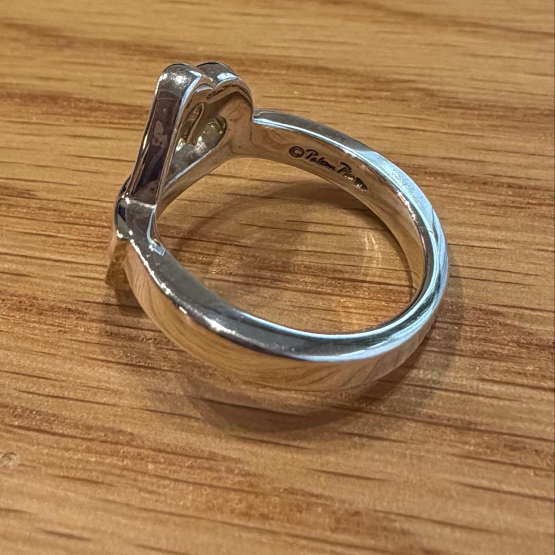 え*か様 【美品！】Tiffany ラビングハートリング　約9号 袋、カード付