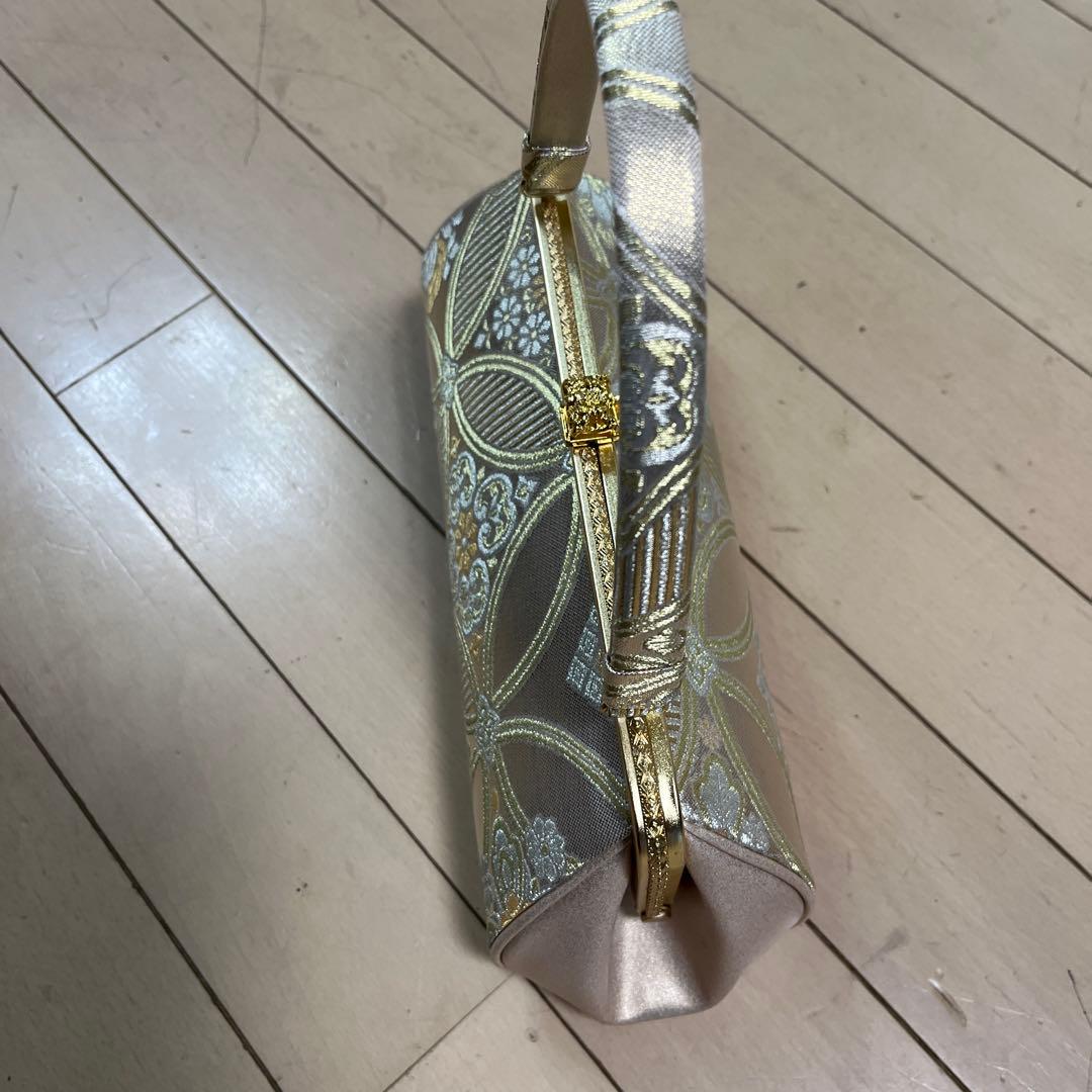 ゴールド刺繍和装用バッグと草履セット