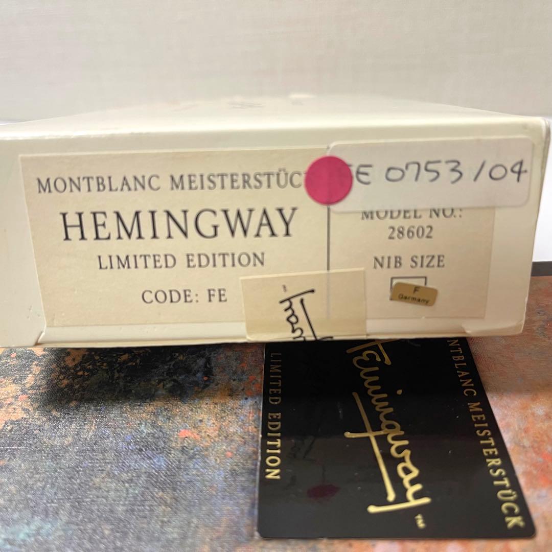 【限定品、美品、未使用品】モンブラン Hemingway　ヘミングウェイ　万年筆