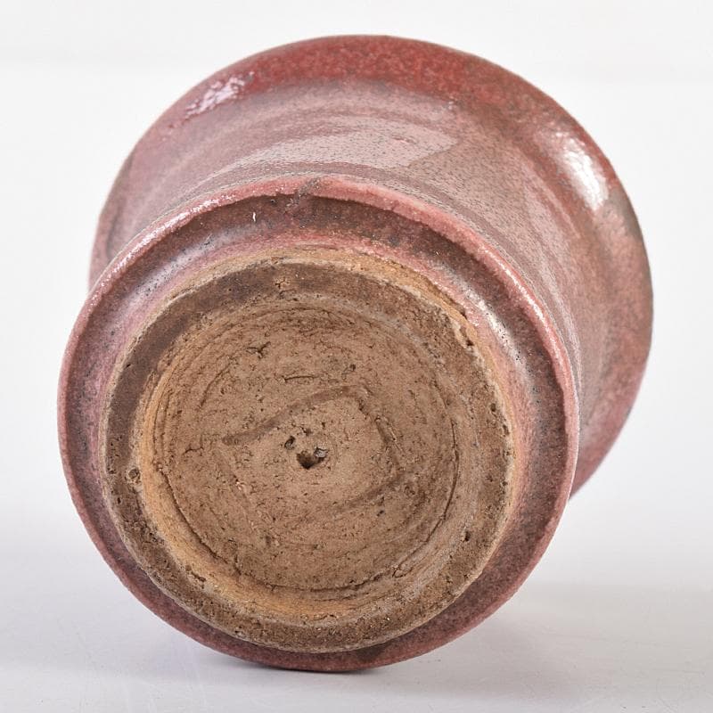 北大路魯山人作　辰砂釉　ぐい呑　盃　V　R7678