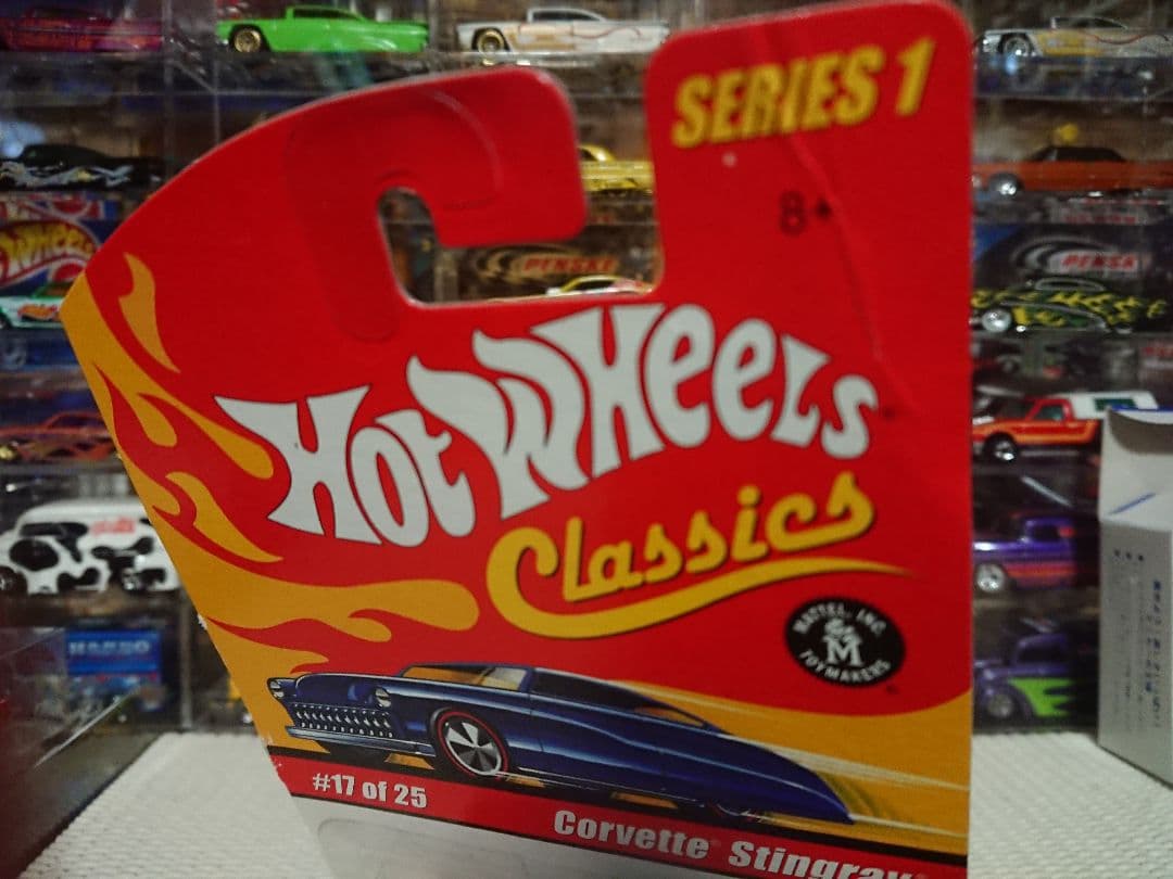 ホットウィール コルベットスティングレー台紙右上曲がり