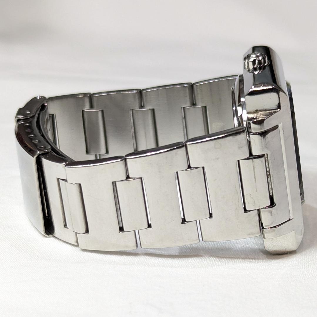 セイコー S-WAVE 自動巻き スクエアケース・稼働品・緑文字盤・デイデイト