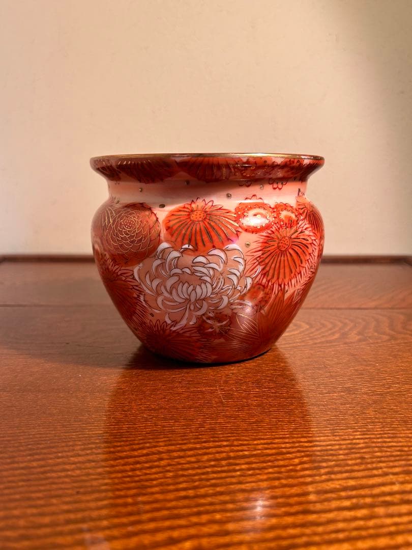 九谷焼　古九谷　壺　赤絵