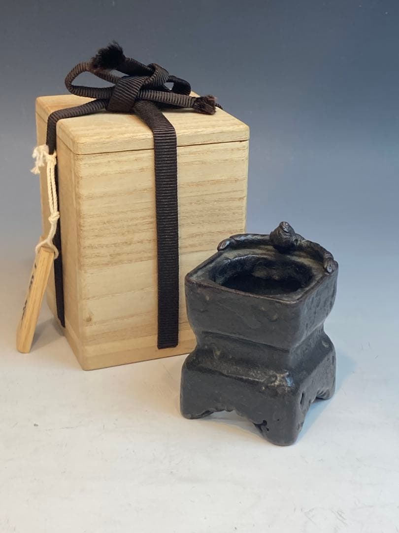 古銅一閑人蓋置 古作 茶道具