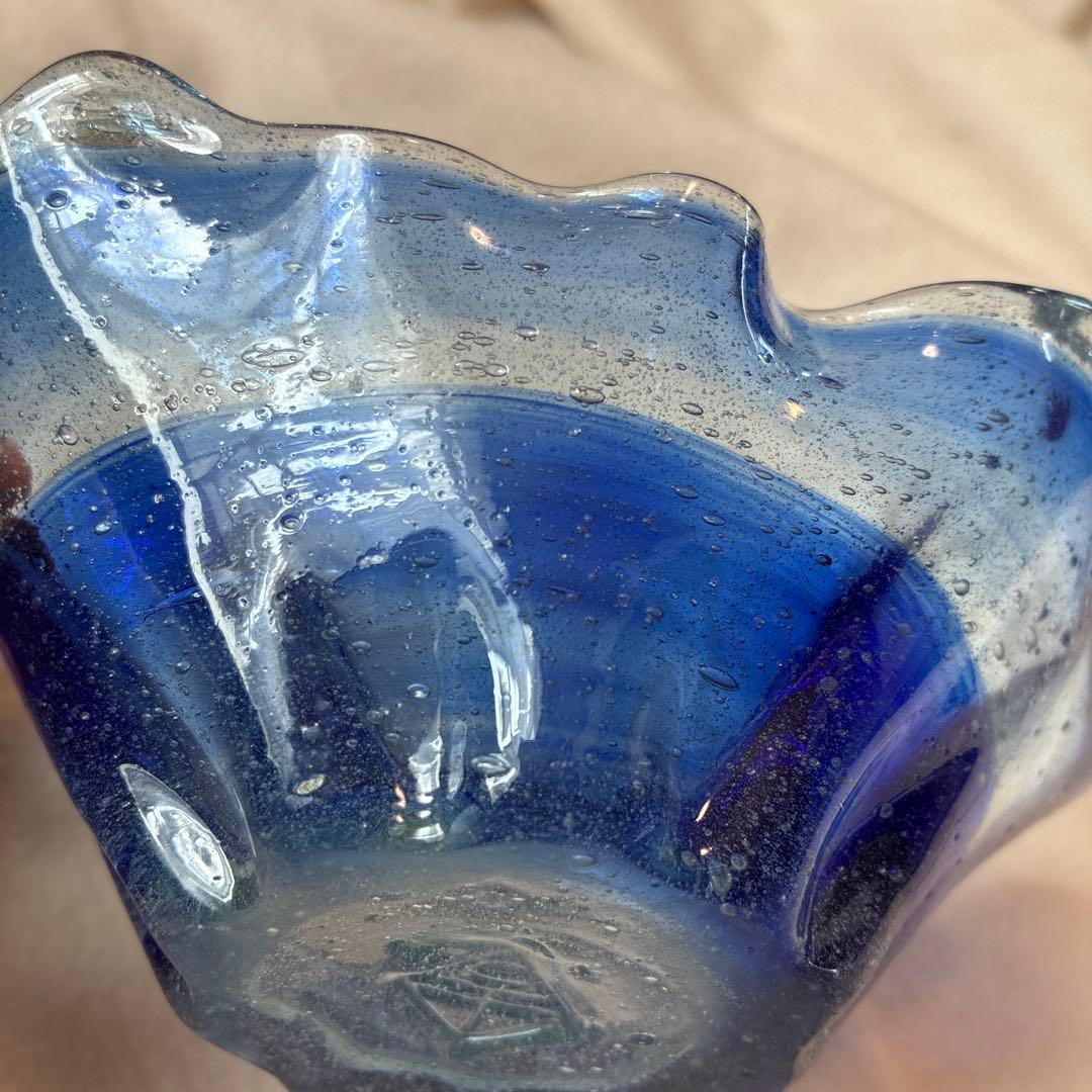 貴重【稲嶺盛吉】　琉球ガラス　ガラス皿