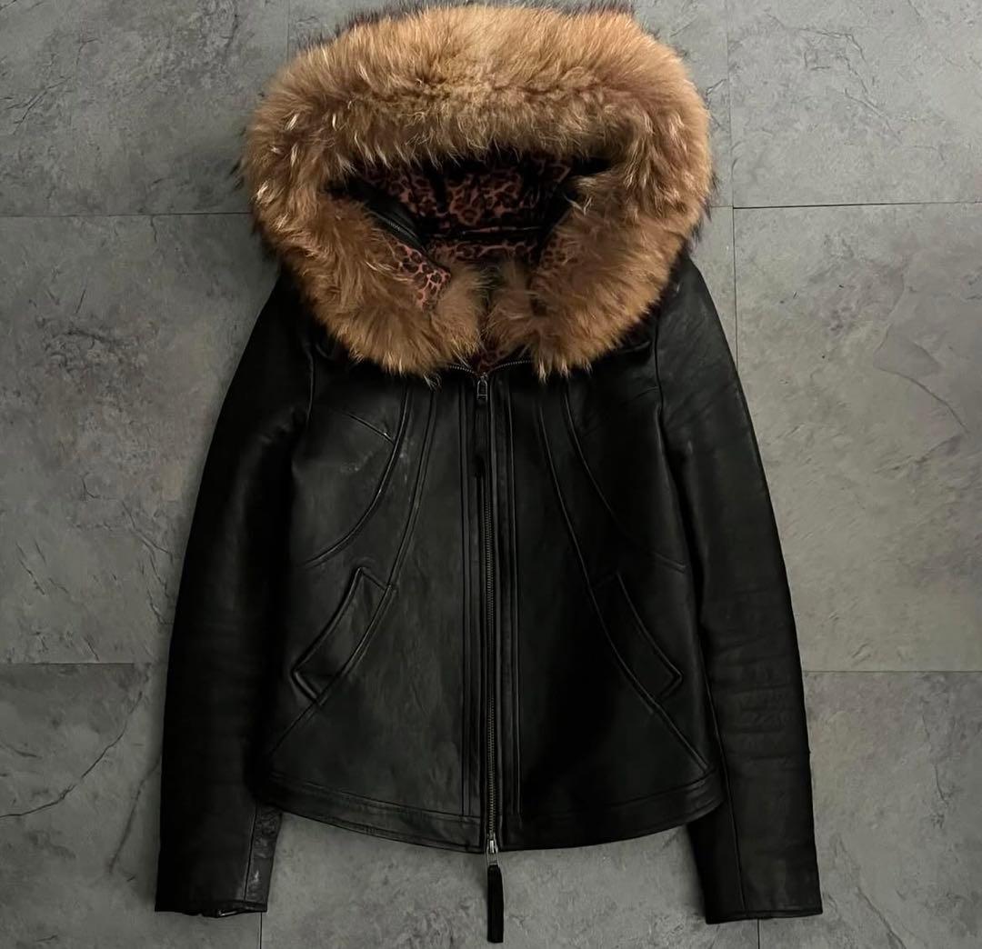 goa レザージャケット　ファー