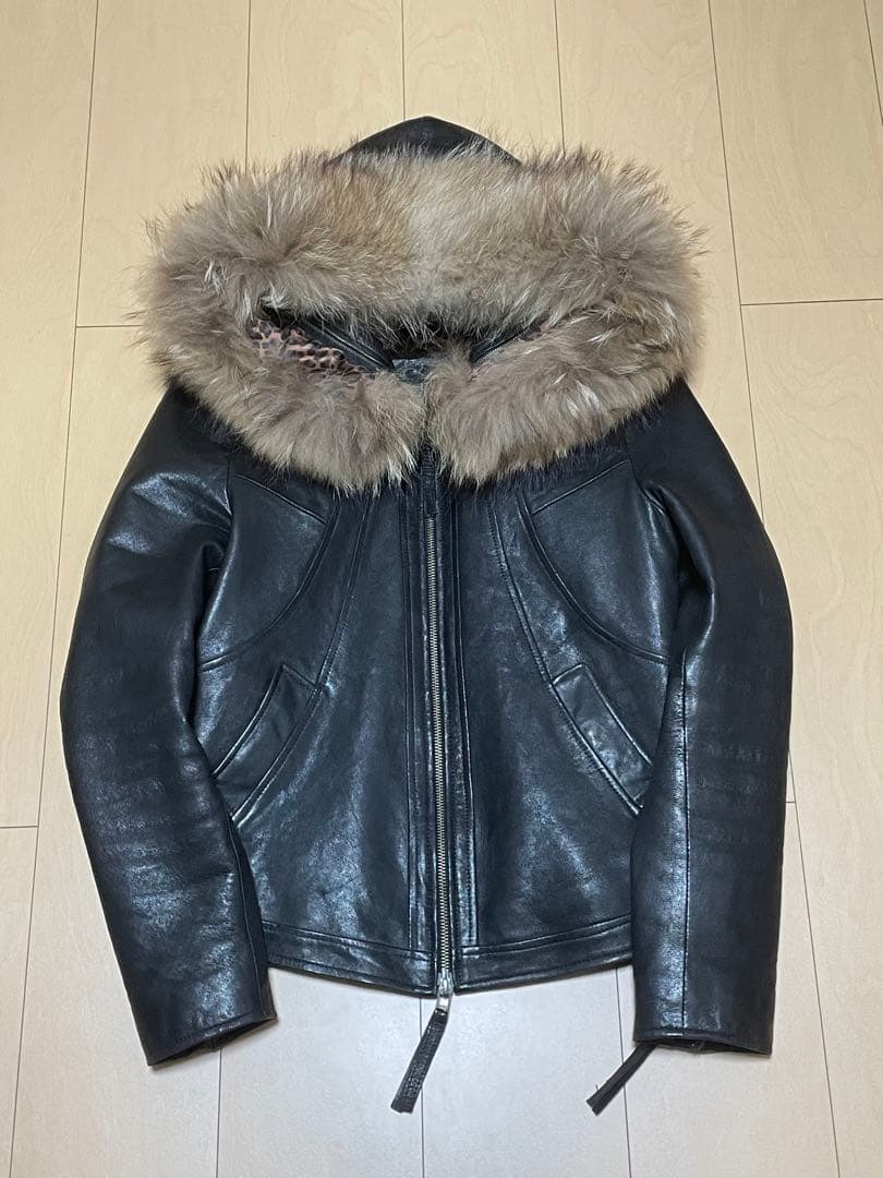 goa レザージャケット　ファー