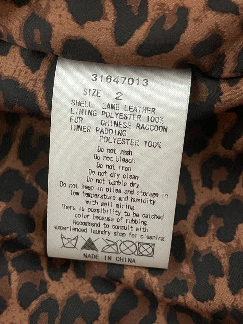 goa レザージャケット　ファー