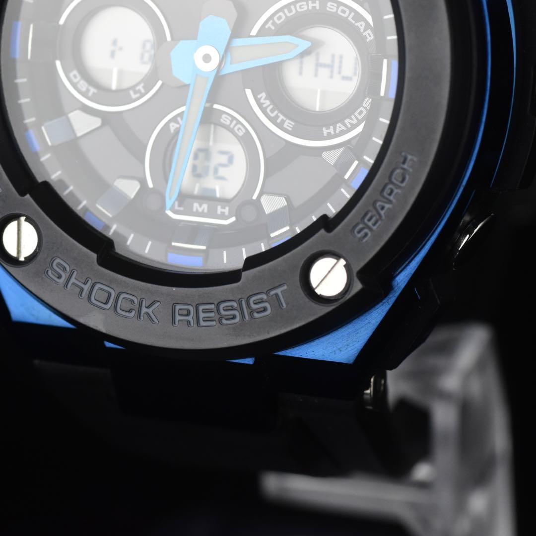 【美品】 G-SHOCK GST-W300G-1A2JF 電波ソーラー ブルー