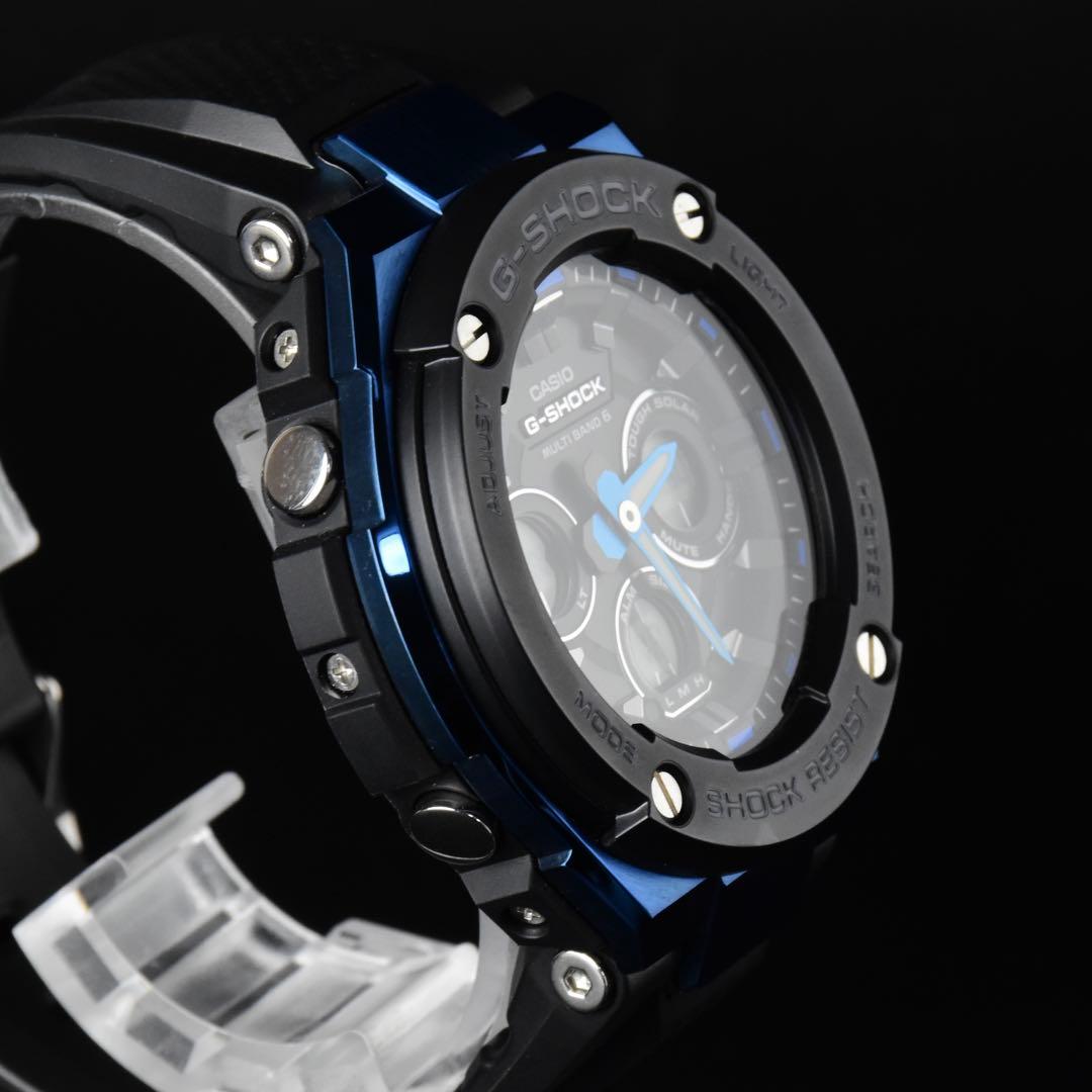 【美品】 G-SHOCK GST-W300G-1A2JF 電波ソーラー ブルー