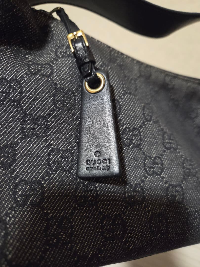 美品 GUCCI ggキャンバス アクセサリーポーチ ブラック