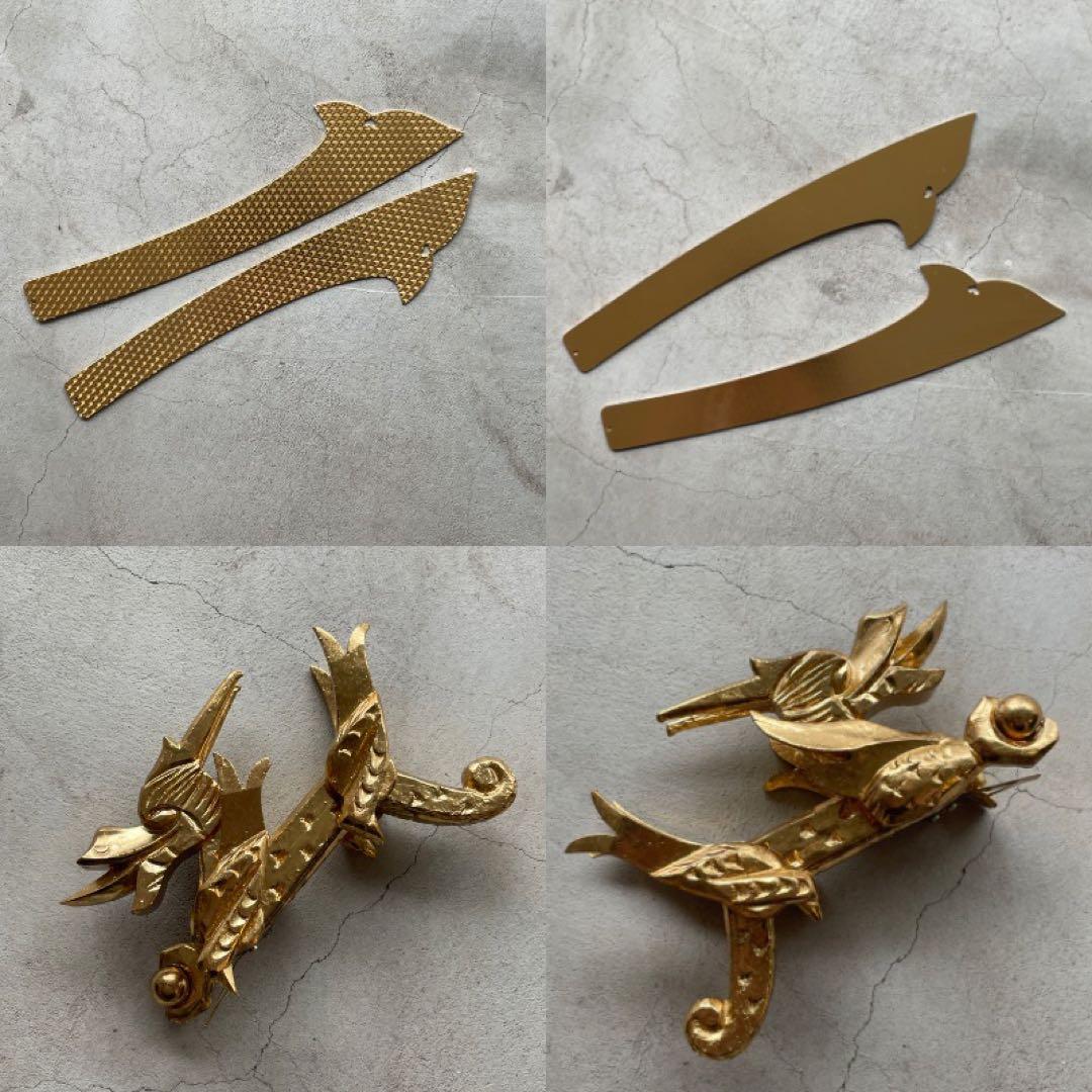 平安翠鳳　天平　御兜飾　松葉長鍬形　錆朱　木龍頭　30号　飾兜　甲冑　五月飾り