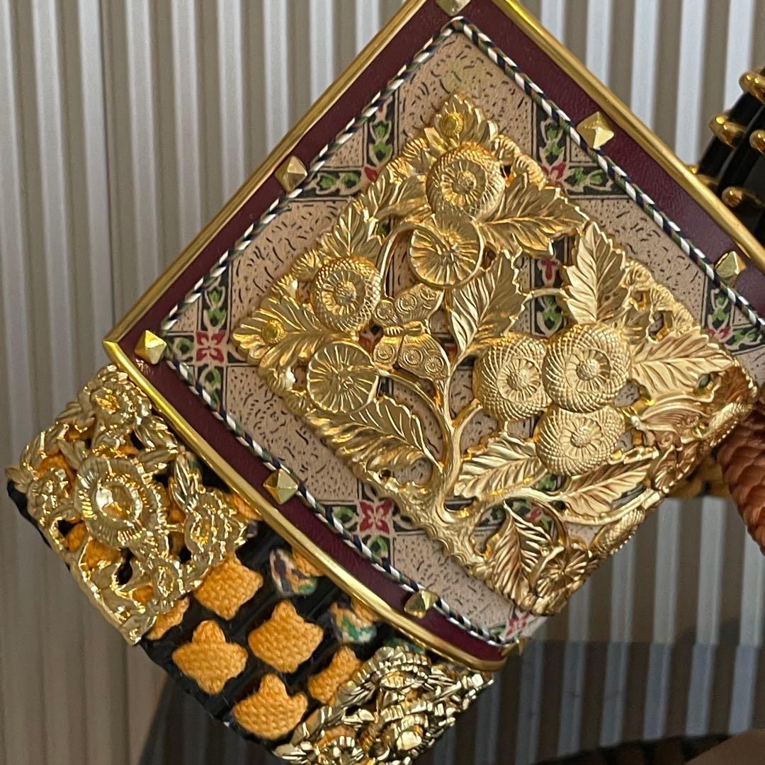 平安翠鳳　天平　御兜飾　松葉長鍬形　錆朱　木龍頭　30号　飾兜　甲冑　五月飾り