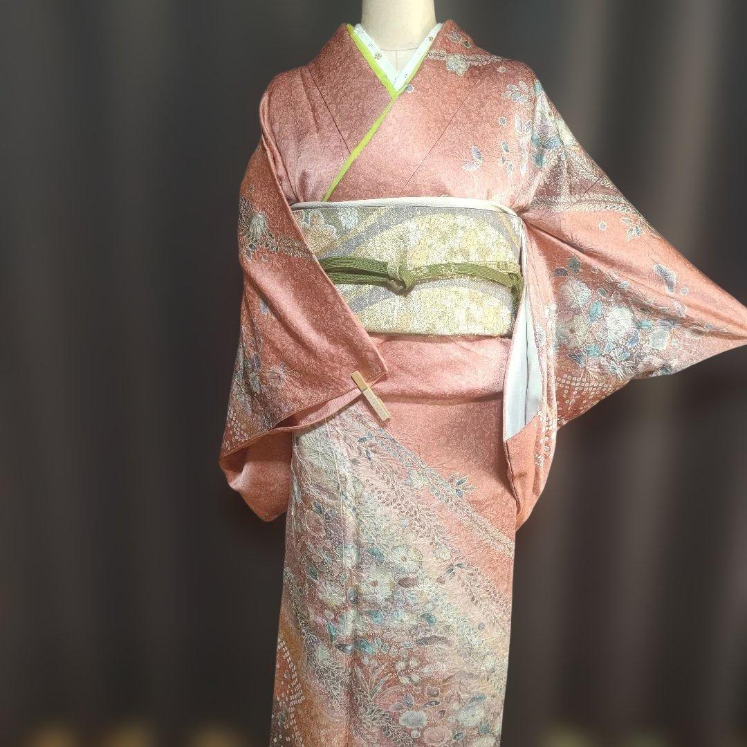 訪問着フルセット 辻が花袖丈長め