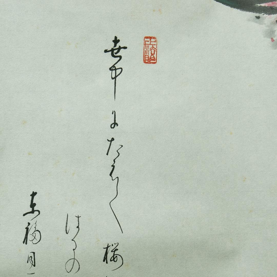 掛軸-1728　東福寺　西部文浄　夜桜画賛　共箱