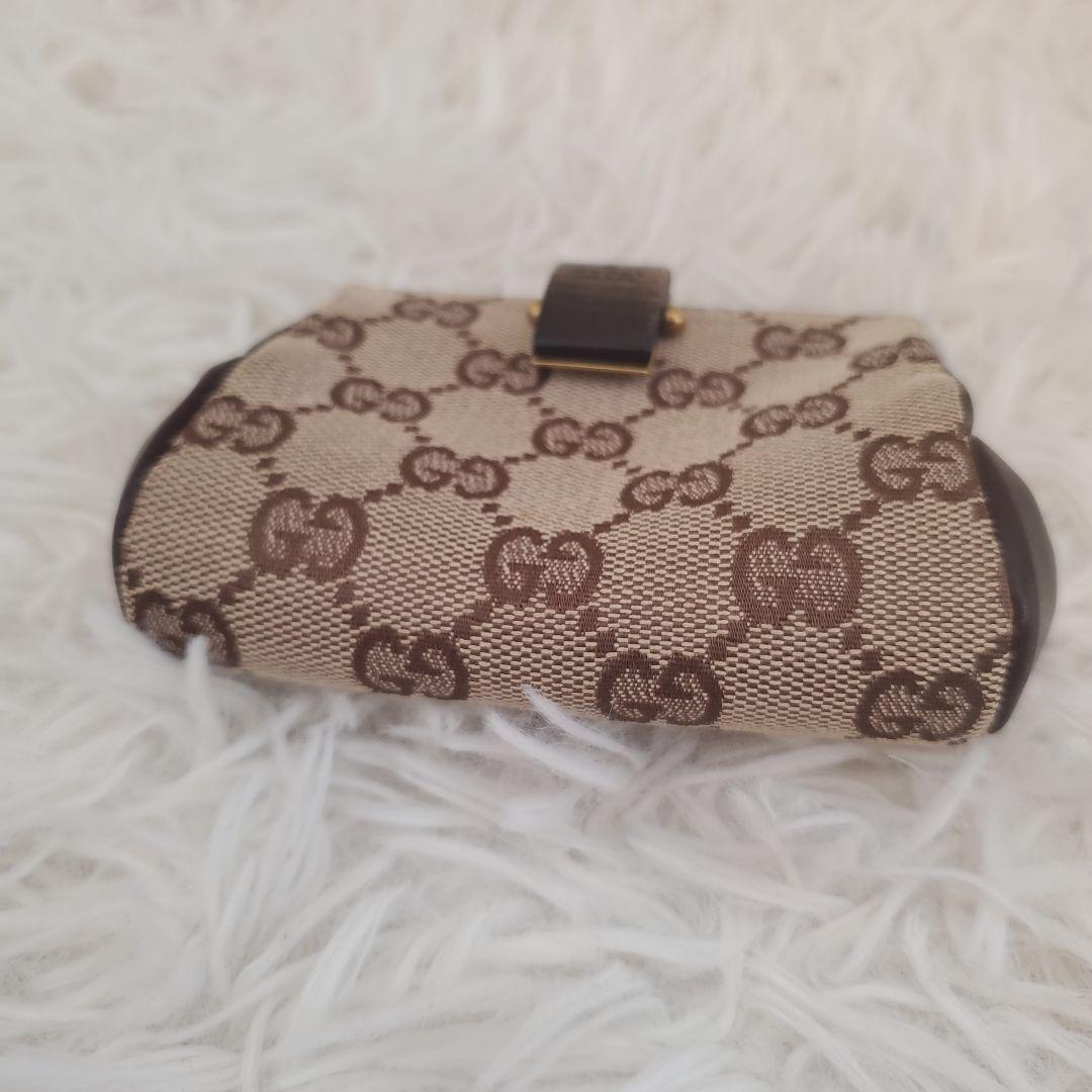 ⭐極美品⭐GUCCI　GG　木使用　ガマ口　財布　小銭入れ　ウォレット
