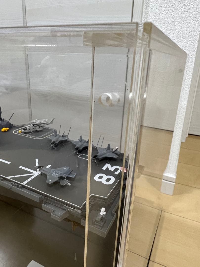 【完成品】護衛艦いずもをつくる ディスプレイケース アダプター付き