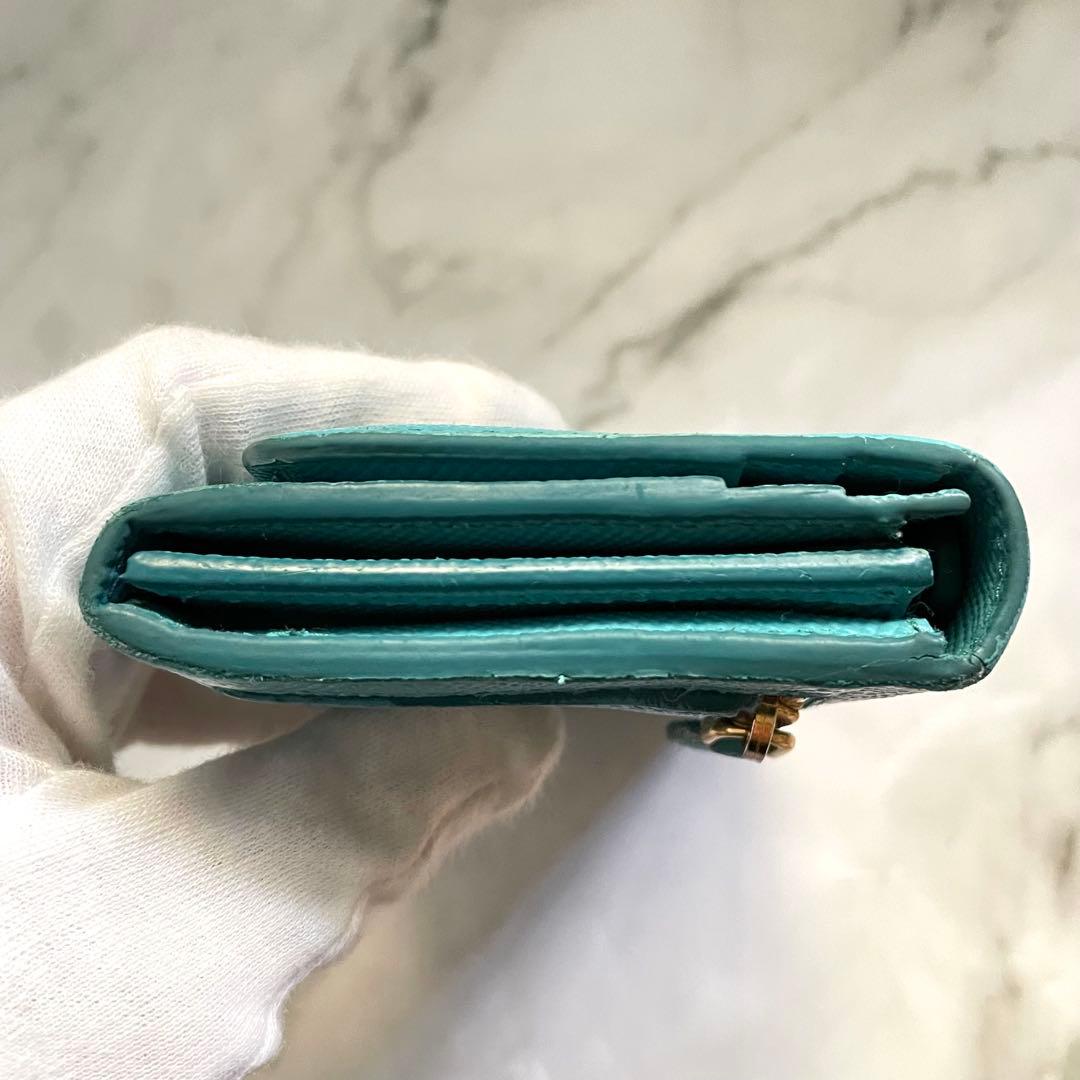 PRADA プラダ サフィアーノ 長財布 フラップ　2つ折り　極美品0112-①