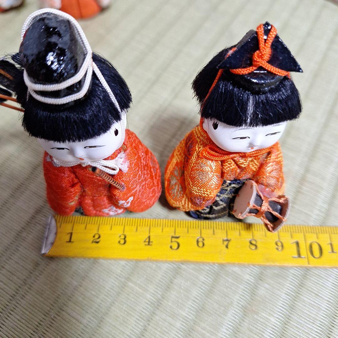 年代物木目込みお雛様、15人雛飾り、雛段新品、段飾りお雛様