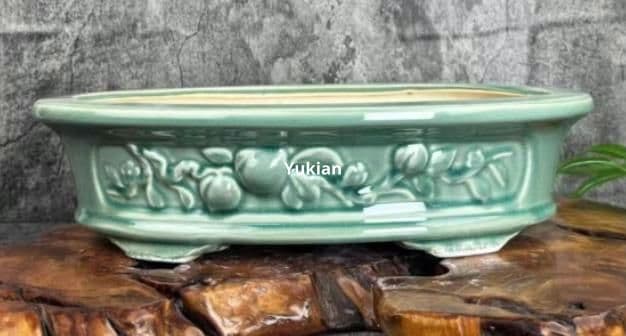 楕円鉢 陶器鉢 盆栽鉢 植木鉢 小品盆栽鉢 大品盆栽鉢