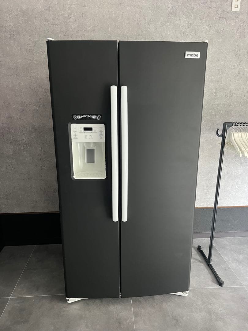 mabe 冷蔵庫 ディスペンサー 氷 お洒落な 黒 アメリカン ロムハーツ