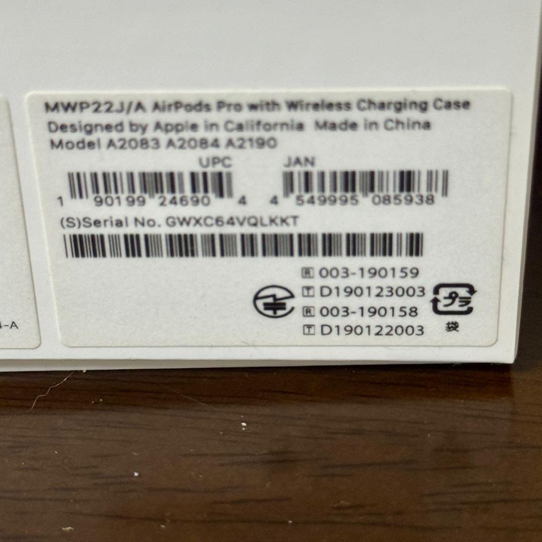 [Apple 純正品] AirPods Pro 第1世代 本体＋イヤーチップ