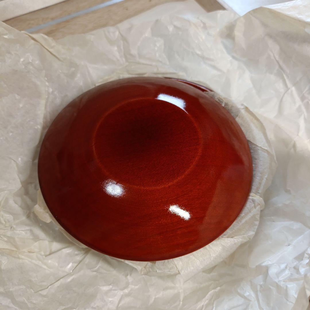 飛騨高山　春慶塗り　漆器の盆とコースターのセット　収納箱あり