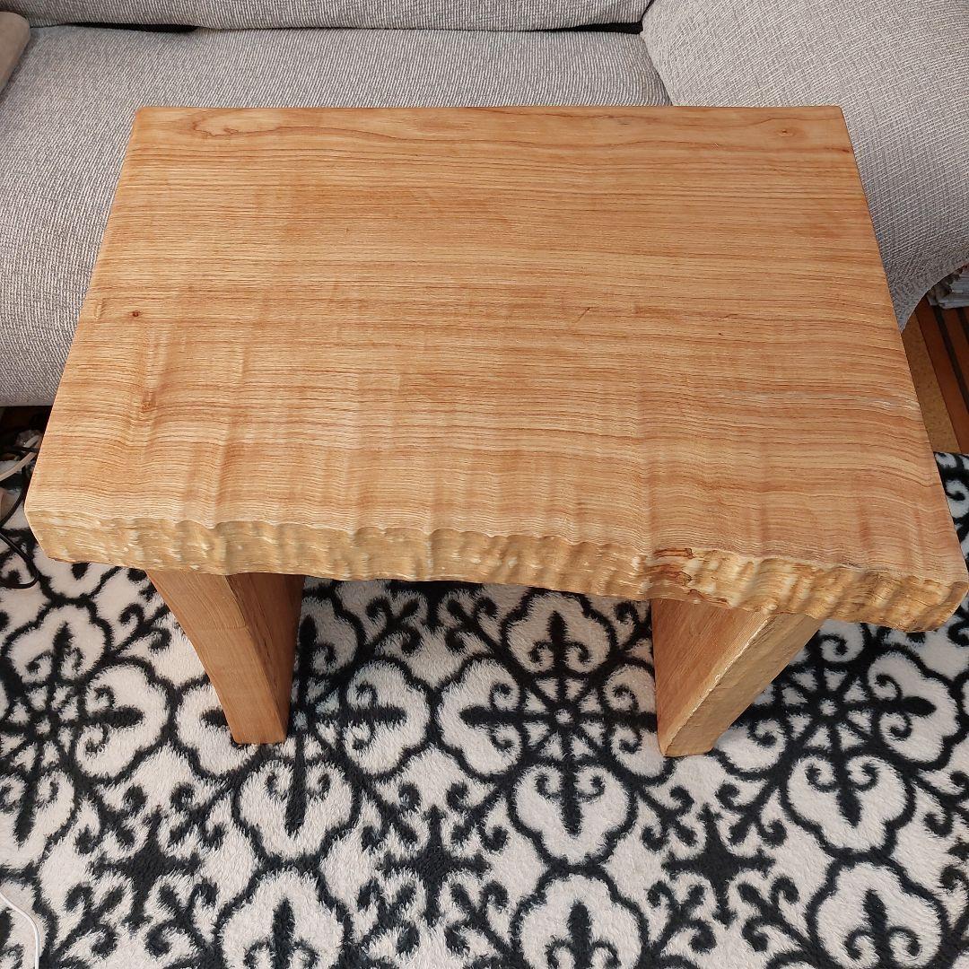 【樫木無垢材】ハンドメイドサイドテーブルorPCデスク