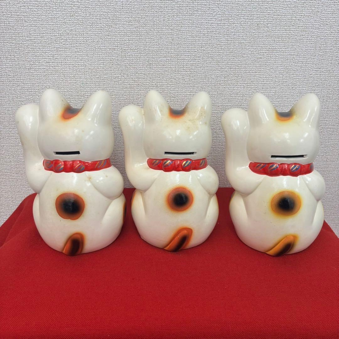 招き猫 6号3つ　まとめ売りお買い得‼︎未使用箱付き‼︎ ②