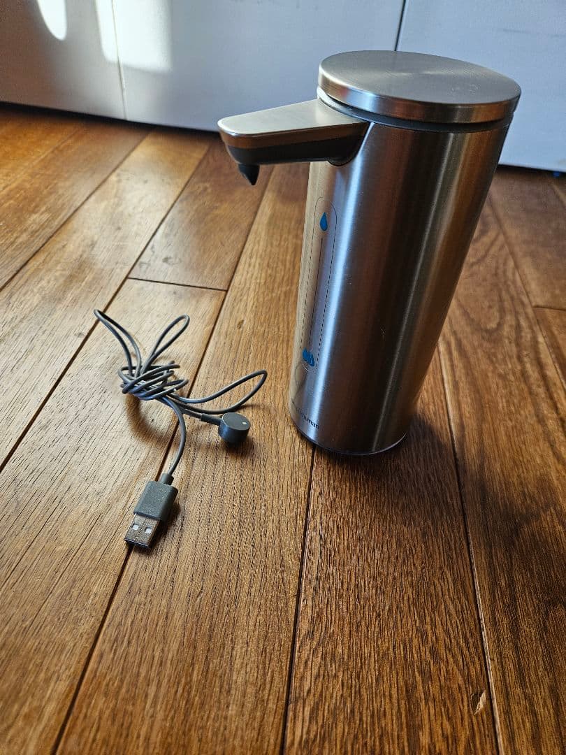 ステンレス製センサーソープディスペンサーsimplehuman充電式