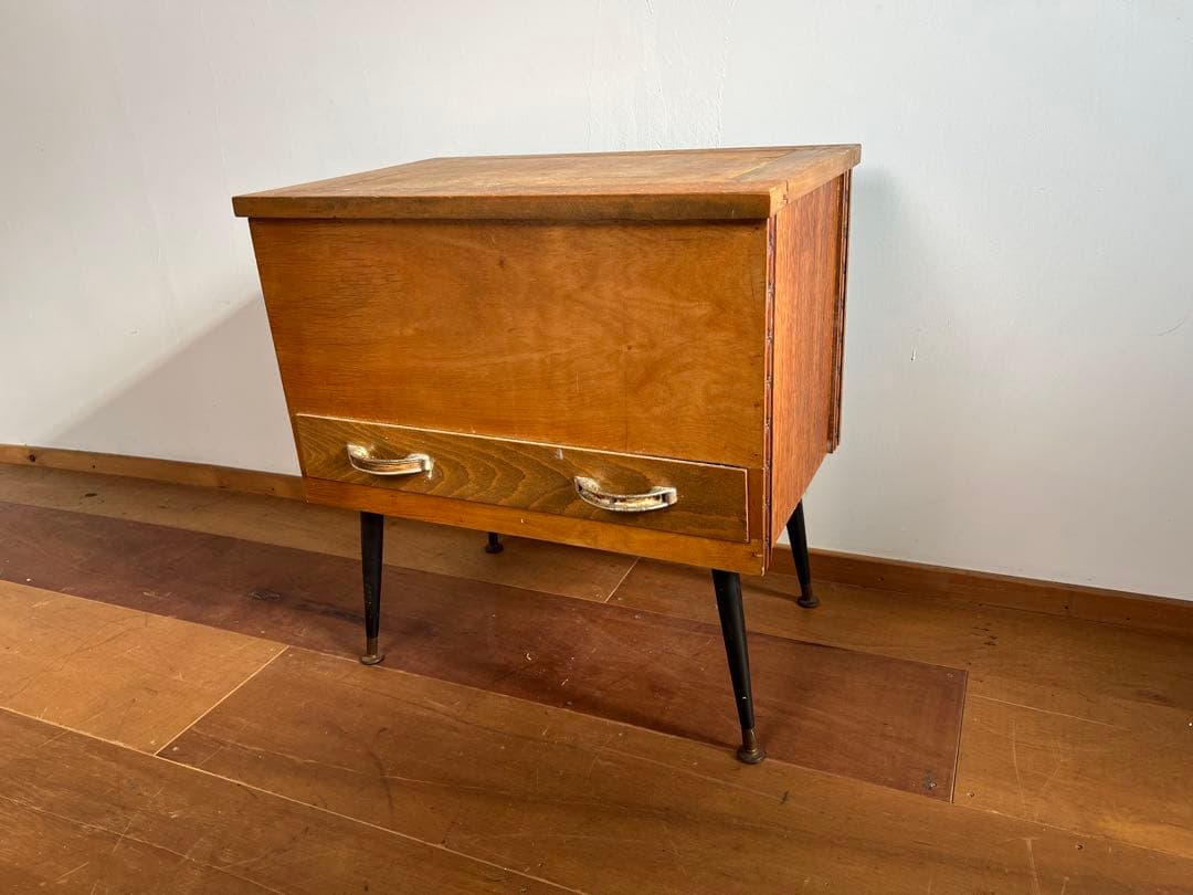 【Jasmine】ビンテージ 裁縫 ソーイング 収納テーブル