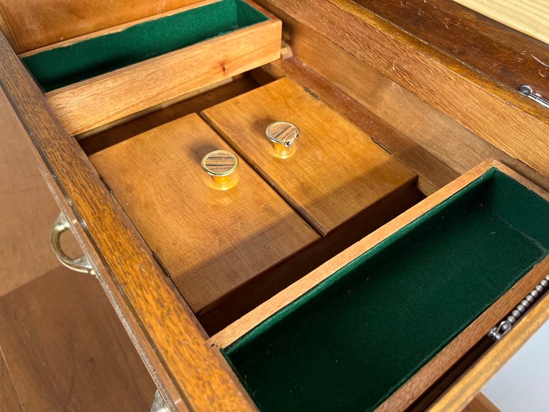 【Jasmine】ビンテージ 裁縫 ソーイング 収納テーブル