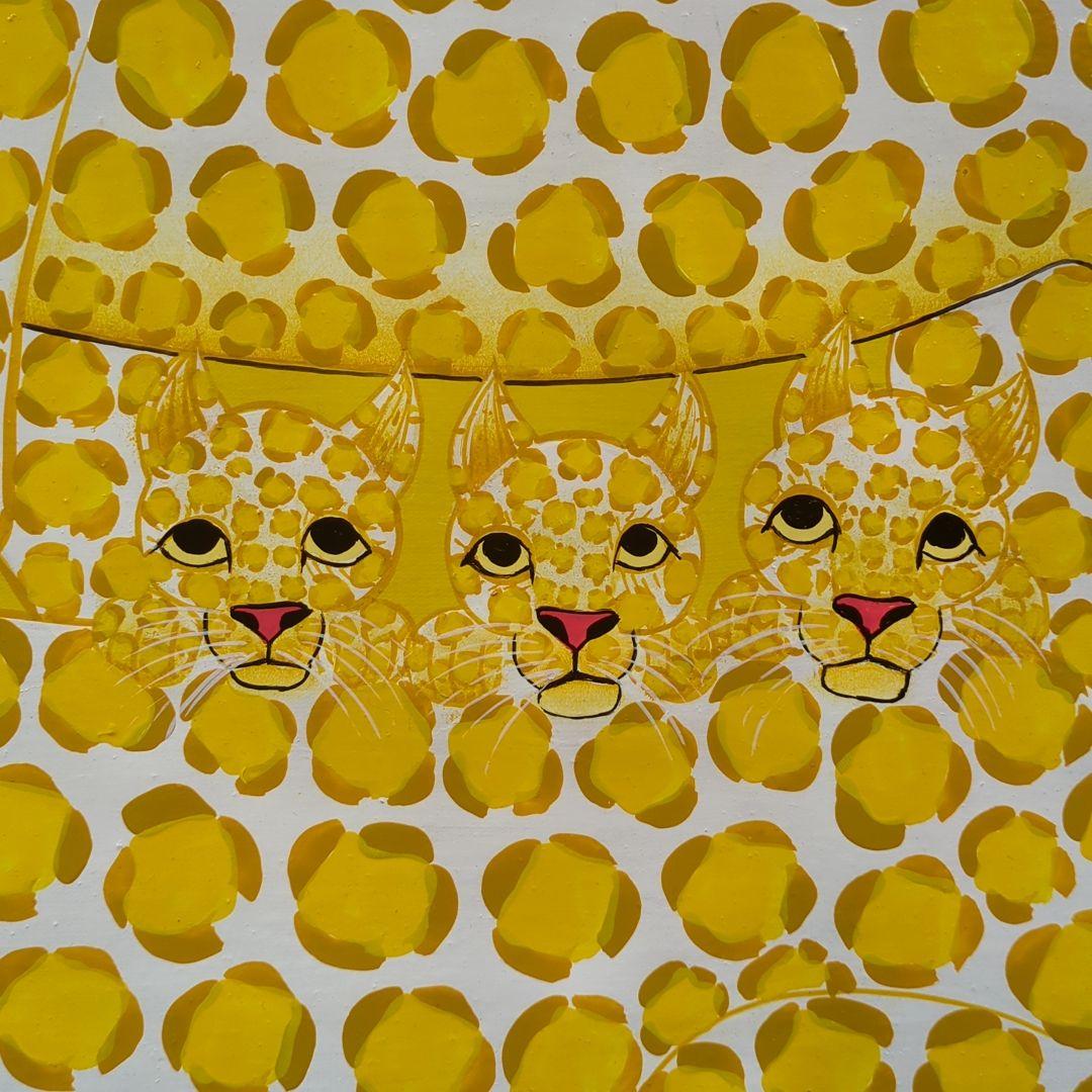『 Yellow Leopard fam 』by Zuberi 60*60cm
