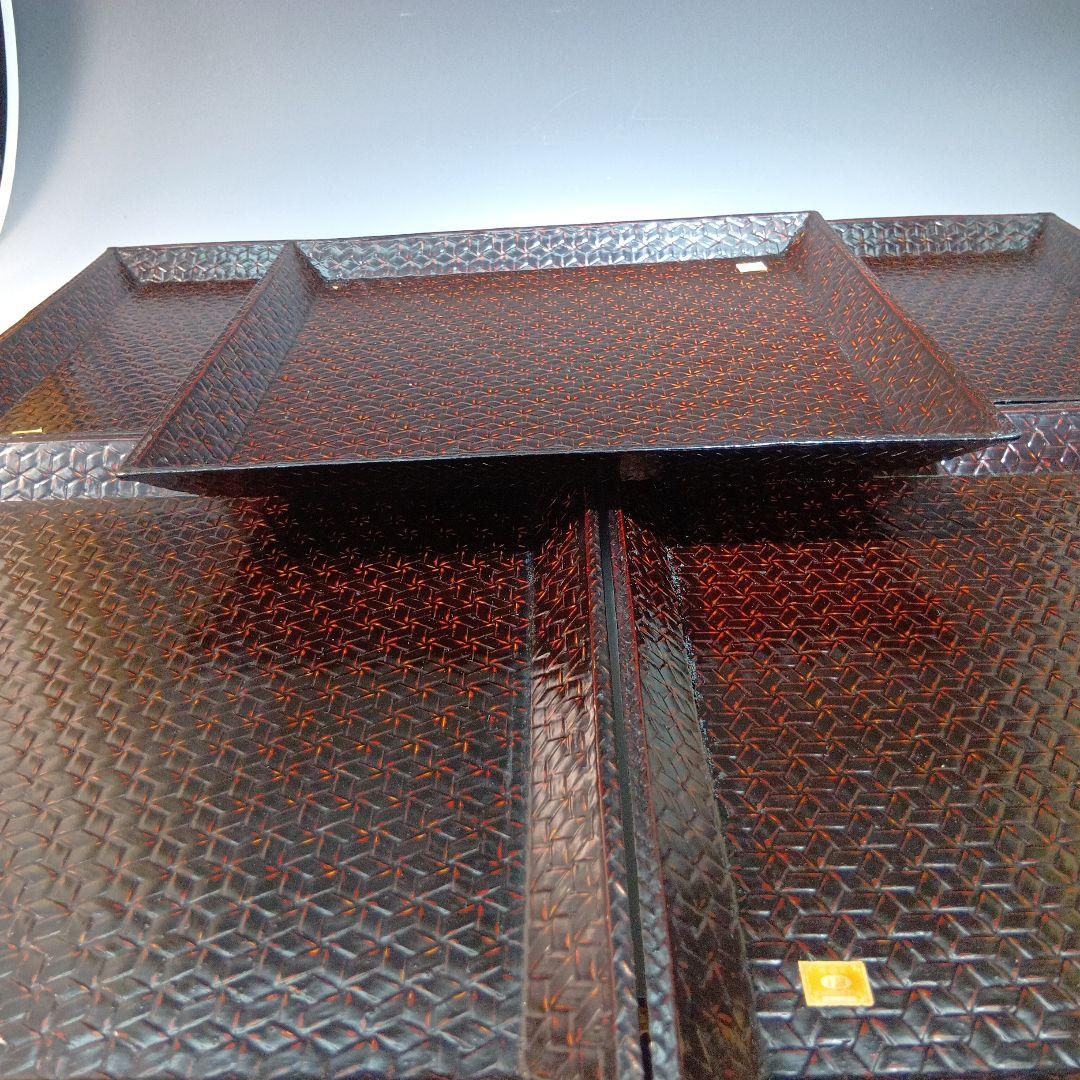 値下げ籃胎漆器　久留米(赤松製)懐石膳5枚