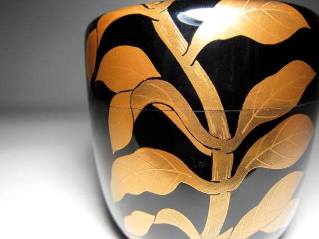 ＜土日限定価格＞中村宗哲 鶏頭蒔絵 大棗 裏千家十五代 鵬雲斎花押　e64