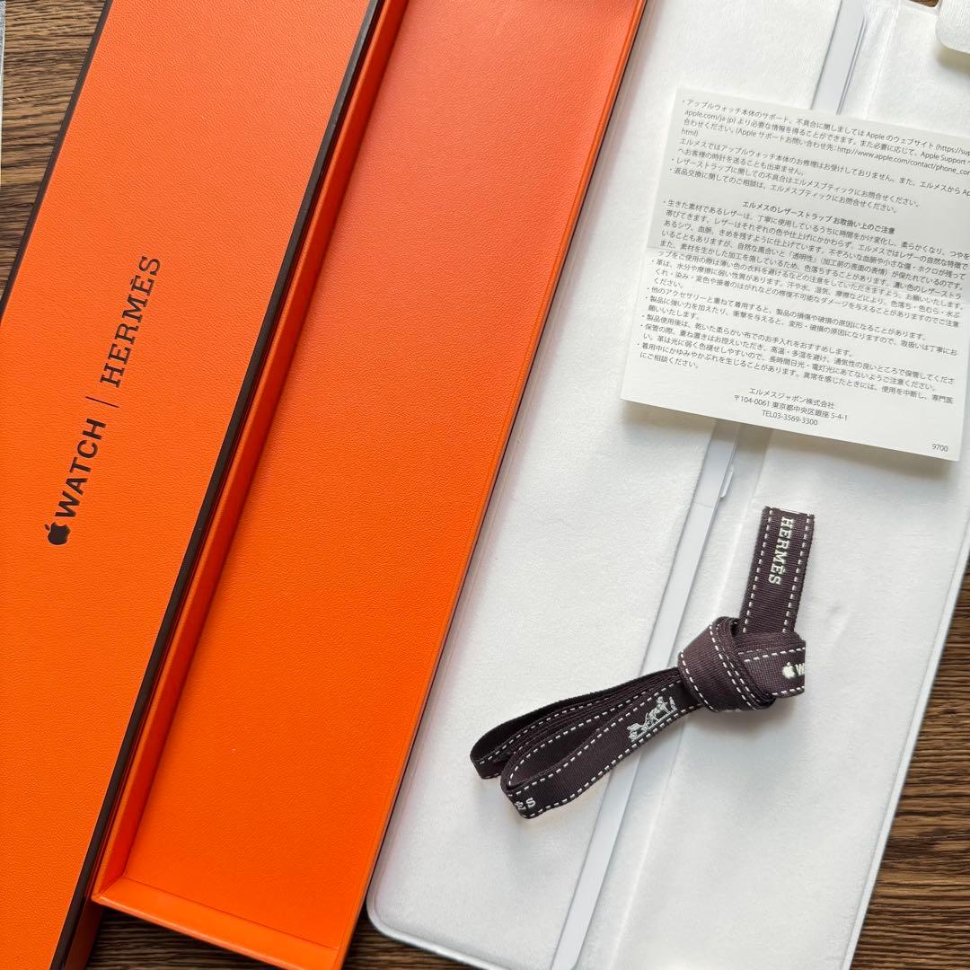 2470 Apple Watch エルメス　ルージュドゥクール　二重　レザー