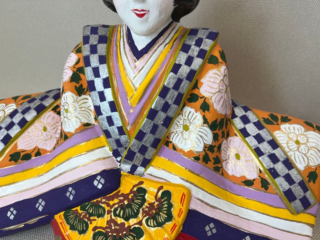 希少作品　信州中野土人形土びな　六代目　奈良由起夫　雛人形