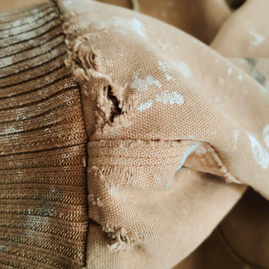 カーハート　アクティブジャケット　ペンキ　Ｌ　ブラウン　キルティング　ペイント