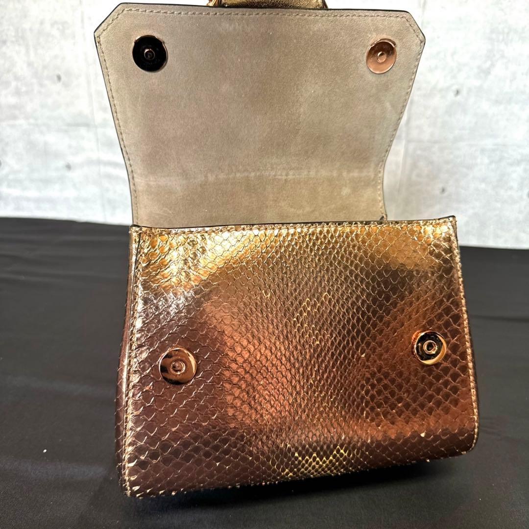 専用品JIMMY CHOO MADELINE パイソン 2WAYバッグ定価40万