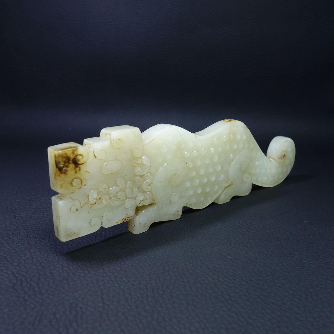 本玉 漢時代 和田玉 中国古美術 物語モチーフ図柄 時代物 お守り 極細工