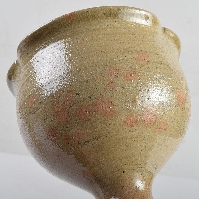 和食器　虫明焼　松本学作　足付向付　五客　共箱　V R9384H