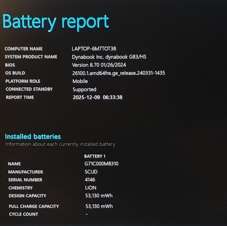 バッテリ新品！ dynabook G83/HS 16/256GB 第11世代⑯