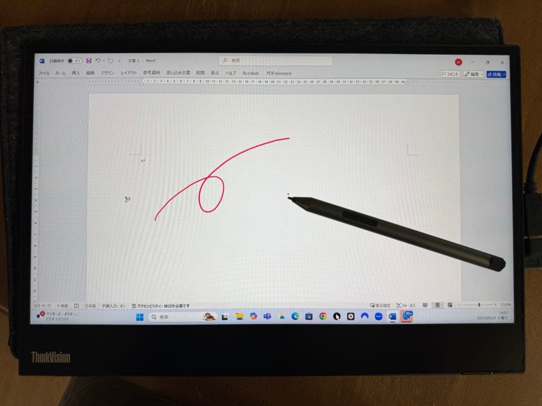 Lenovo ThinkVision M14t モバイルモニター